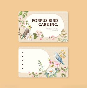 花鸟主题名片设计