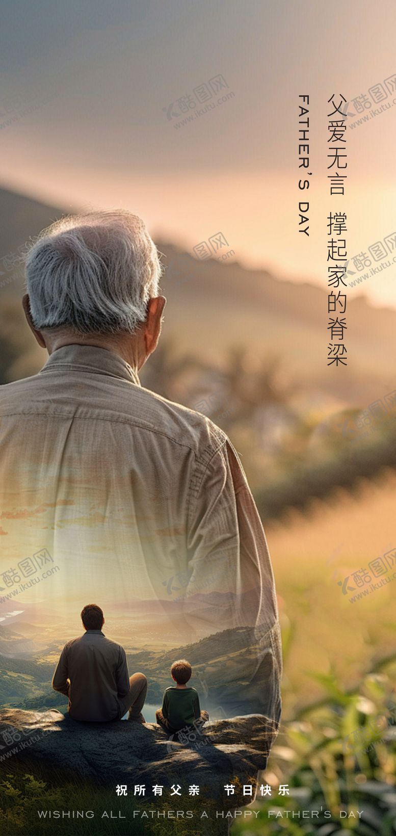 编号：42388906150035433388【酷图网】源文件下载-父亲节节日海报 