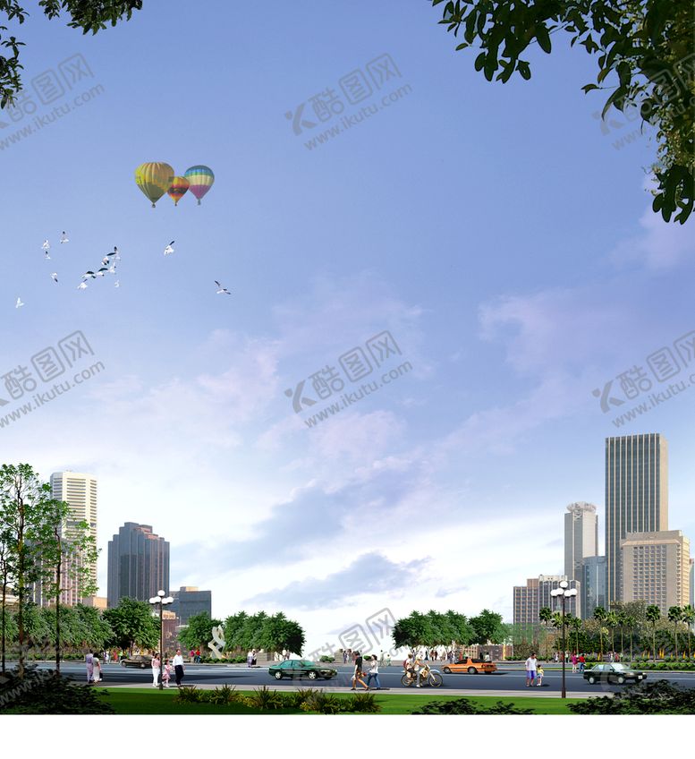 编号：50545911200451381169【酷图网】源文件下载-广场绿化