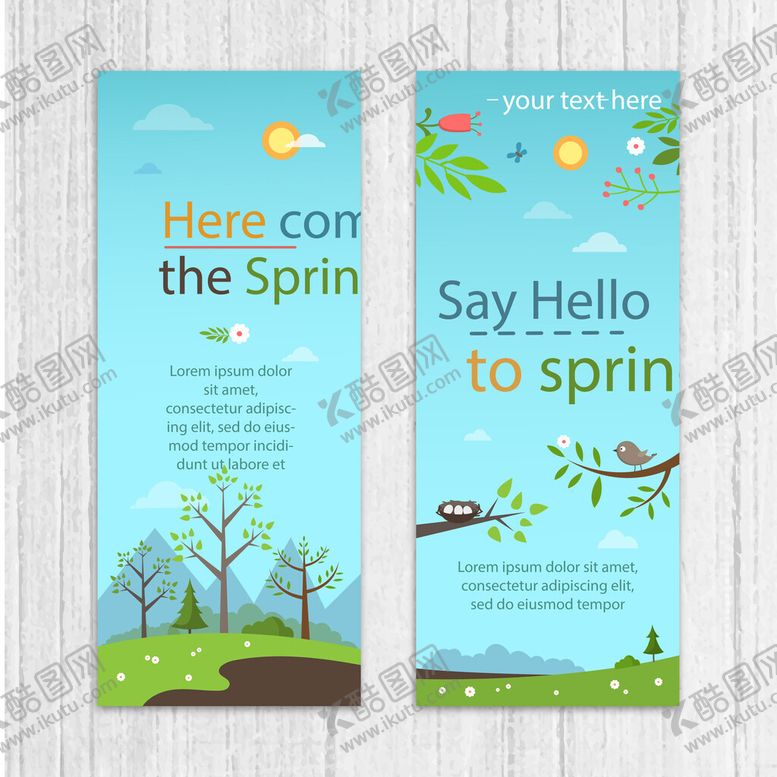 编号：96657211020919556666【酷图网】源文件下载-春天主题书签设计