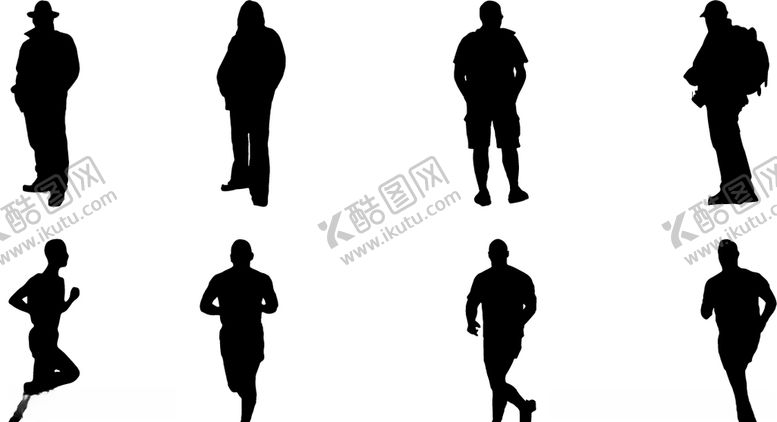 编号：21947510060441024953【酷图网】源文件下载-人物矢量剪影