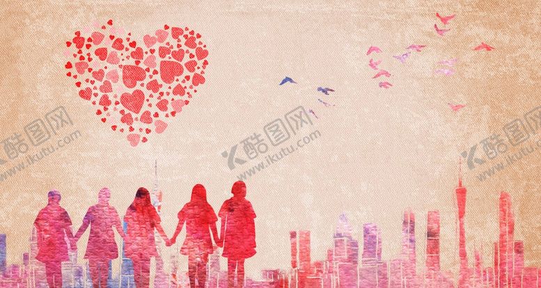 编号：45627109131158429462【酷图网】源文件下载-爱心背景