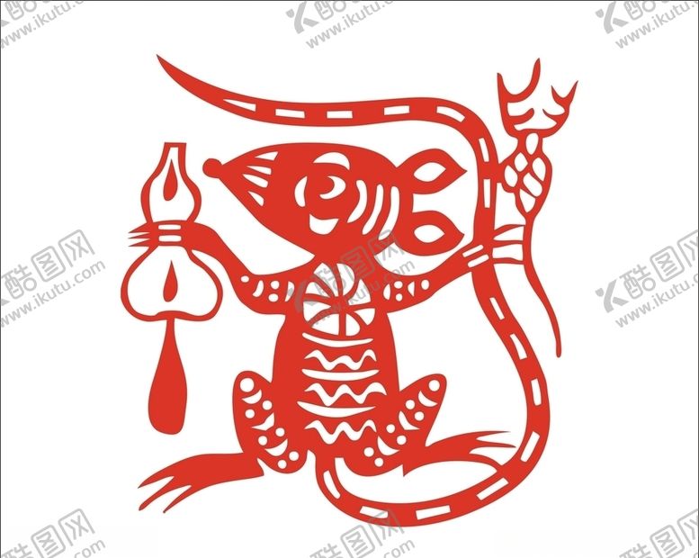 编号：48013010311212087771【酷图网】源文件下载-剪纸老鼠