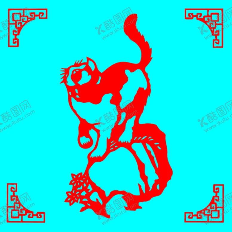编号：53802409150715560874【酷图网】源文件下载-猫剪纸