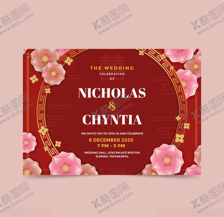 编号：80450210261622507371【酷图网】源文件下载-婚礼结婚请柬邀请函