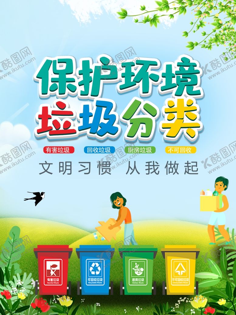 编号：11618007140337484128【酷图网】源文件下载-垃圾分类展板