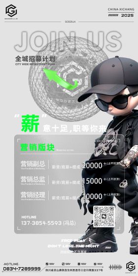 酒吧销售部招聘海报