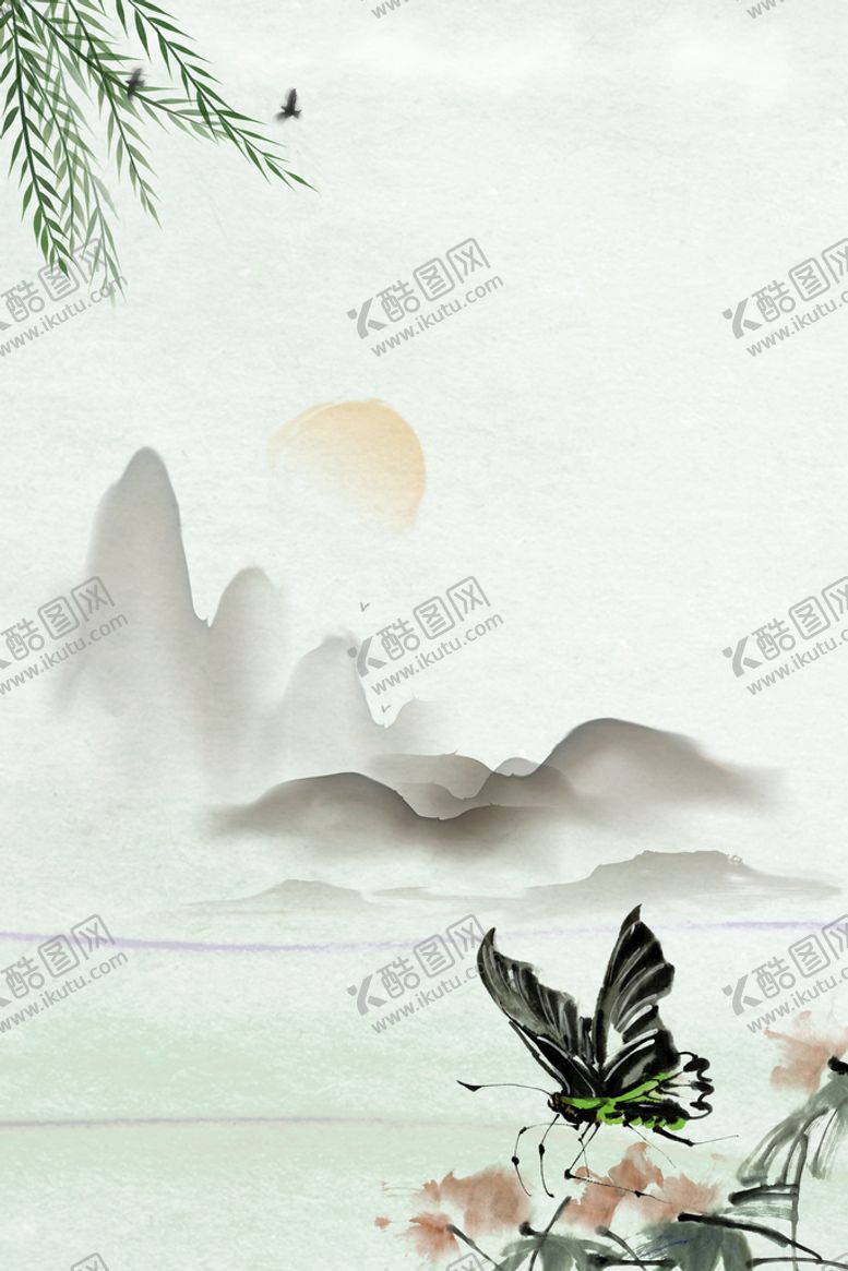 编号：39780610080403216842【酷图网】源文件下载-水墨背景