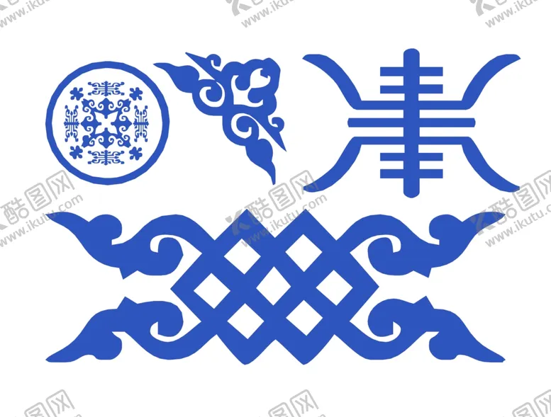 编号：42176602230311095005【酷图网】源文件下载-花纹图案蒙古少数民族特色图案