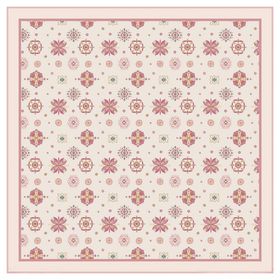 复古花卉图案方巾