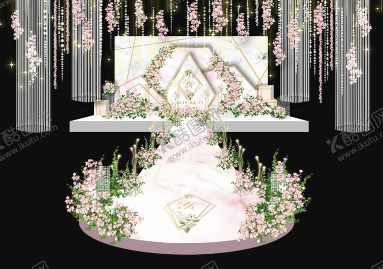 编号：97862305180007361458【酷图网】源文件下载-粉色大理石婚礼