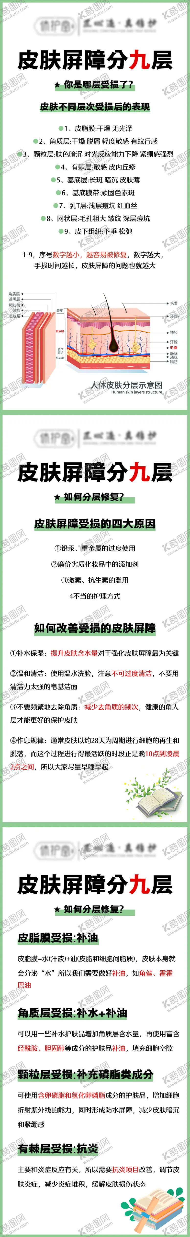 编号：13243402101559096659【酷图网】源文件下载-皮肤屏障知识