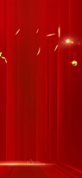 红色背景科技科技公司舞台