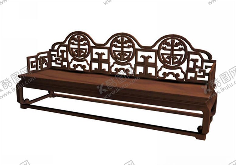 编号：38789210281039133600【酷图网】源文件下载-葵龙捧寿宝座三人椅