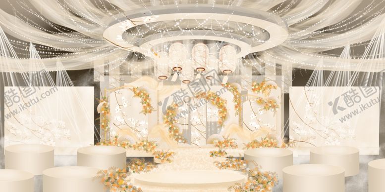 编号：32447005080929145761【酷图网】源文件下载-婚礼舞台效果图