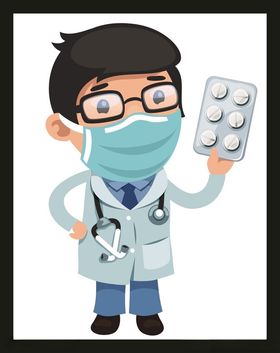 手绘医疗人物护护素材