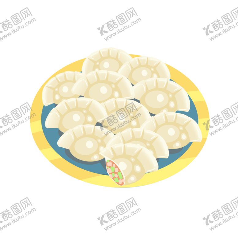 编号：30055403311104301969【酷图网】源文件下载-手绘饺子素材