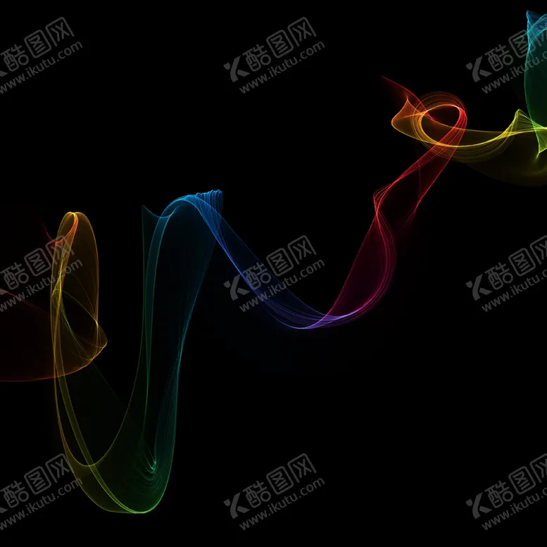 编号：42947704262118169313【酷图网】源文件下载-蓝色丝带烟雾飘带素材