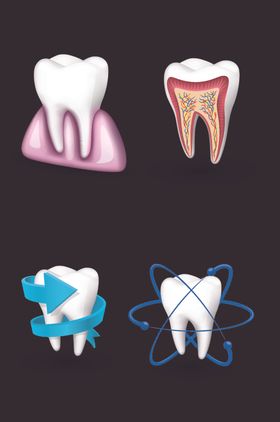 矢量牙齿素材