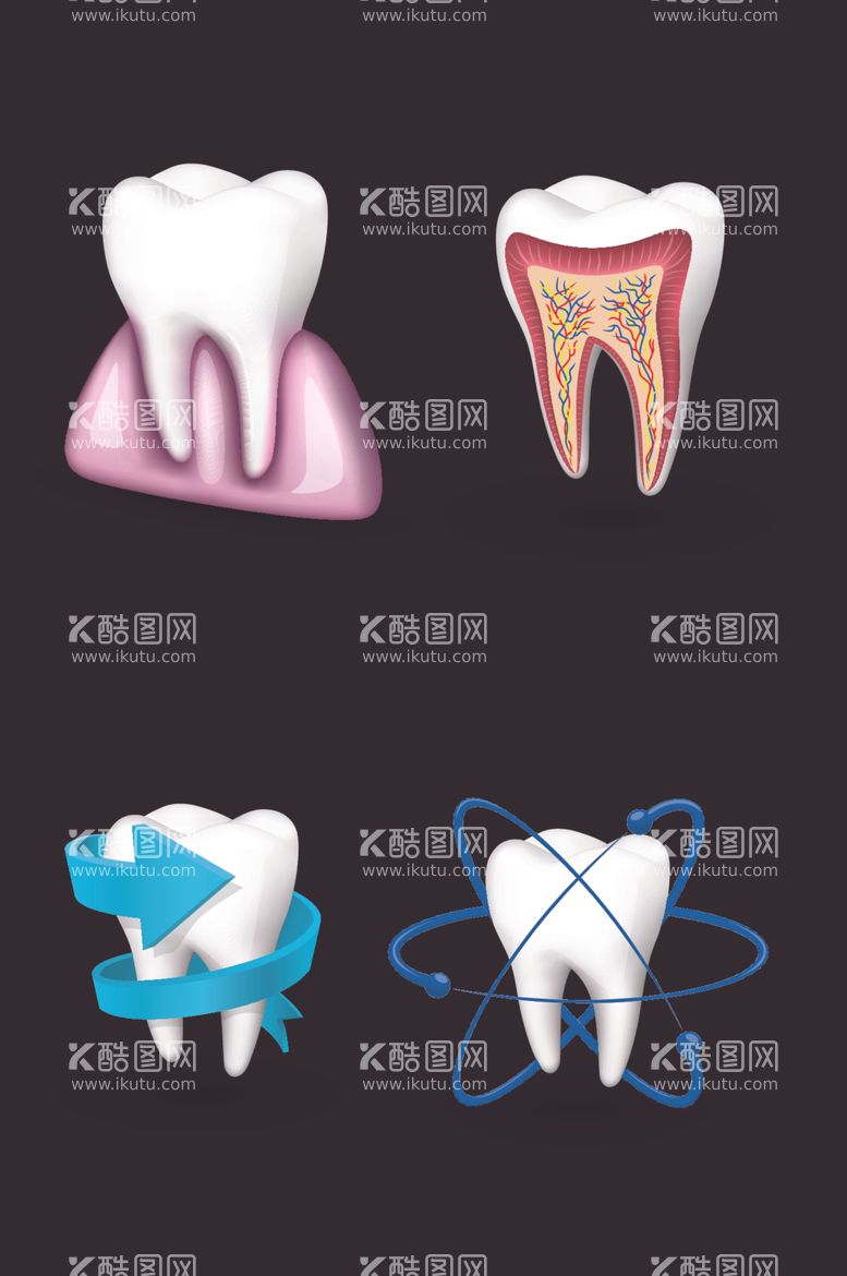 编号：35374412150447068849【酷图网】源文件下载-AI矢量牙齿