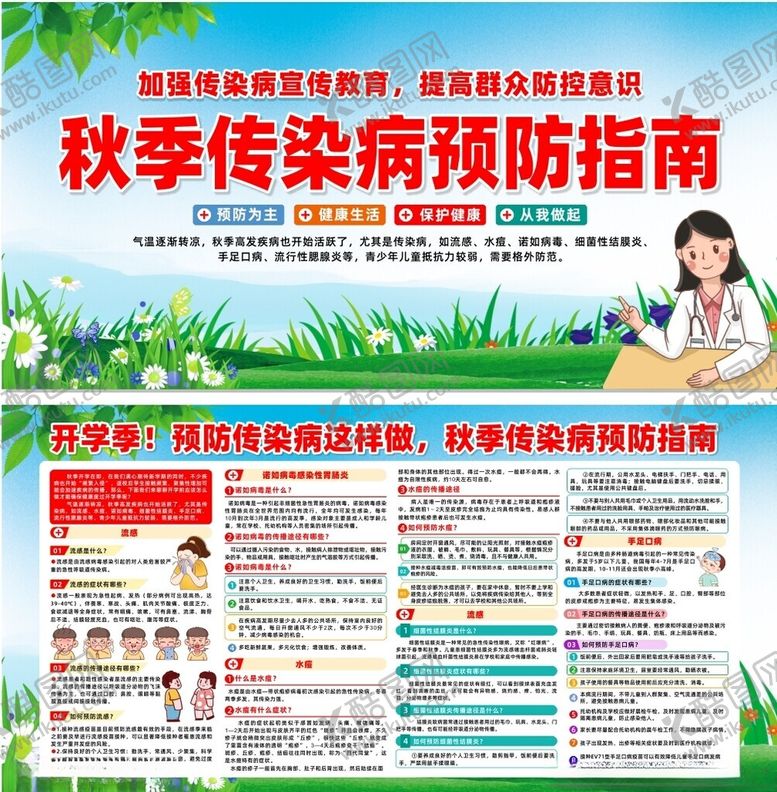 编号：63247109200413273415【酷图网】源文件下载-秋季传染病预防指南