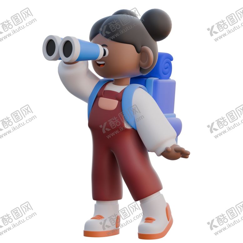 编号：16492901190457092713【酷图网】源文件下载-3D立体野营人物