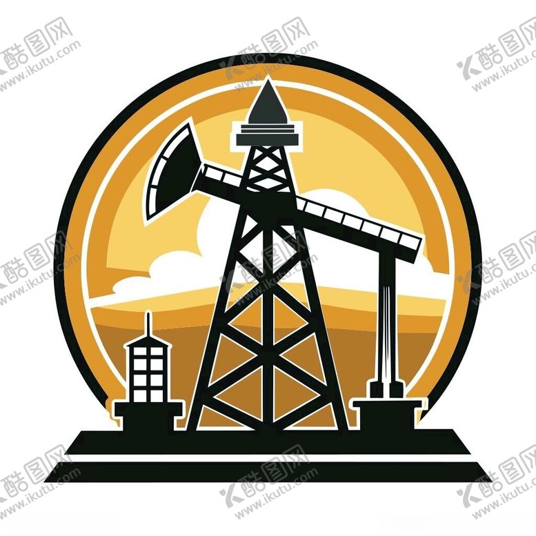 编号：33188702261245038305【酷图网】源文件下载-细节丰富的油井架Logo设