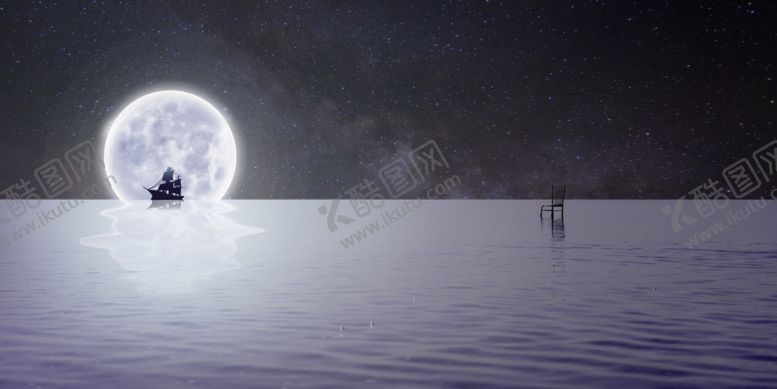 编号：31399305131458361159【酷图网】源文件下载-唯美月亮背景