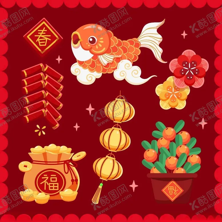 编号：37770602070325284965【酷图网】源文件下载-春节元素
