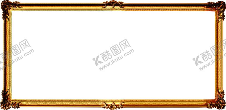 编号：71682309190855176556【酷图网】源文件下载-金框效果边框