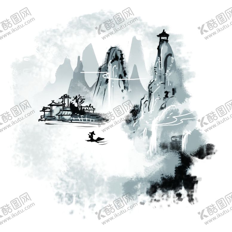 编号：90596204161306293287【酷图网】源文件下载-水墨山水