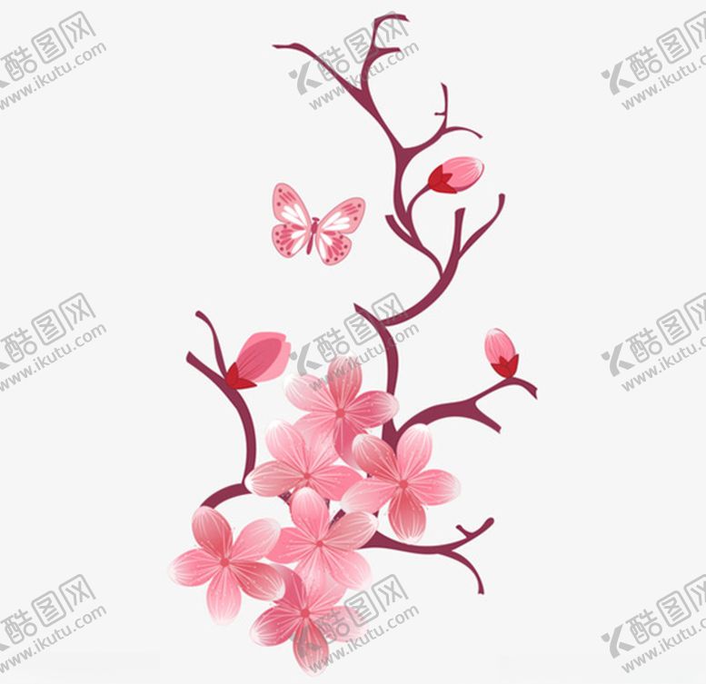 编号：88163305041002547718【酷图网】源文件下载-矢量桃花素材