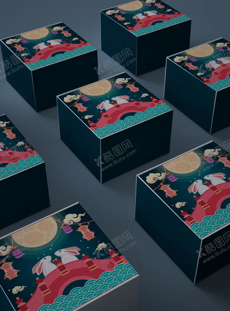 编号：24374202210830053419【酷图网】源文件下载-中秋礼盒样机