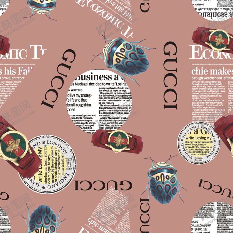 编号：42788710070358095875【酷图网】源文件下载-大牌花型大牌底纹古驰