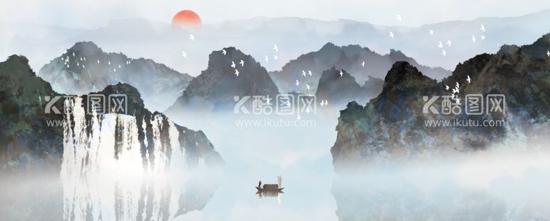 编号：88867701310403206298【酷图网】源文件下载-水墨山水画