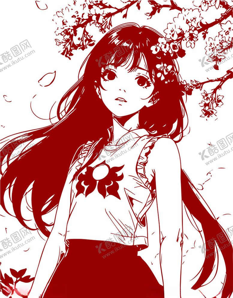 编号：55295202200408173104【酷图网】源文件下载-剪纸美女