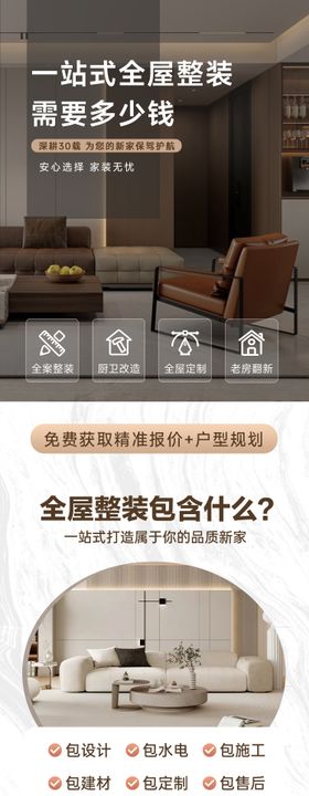 全屋整装家装落地页长图