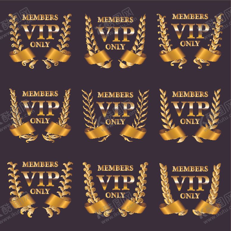 编号：43506009180058185963【酷图网】源文件下载-VIP徽标合集
