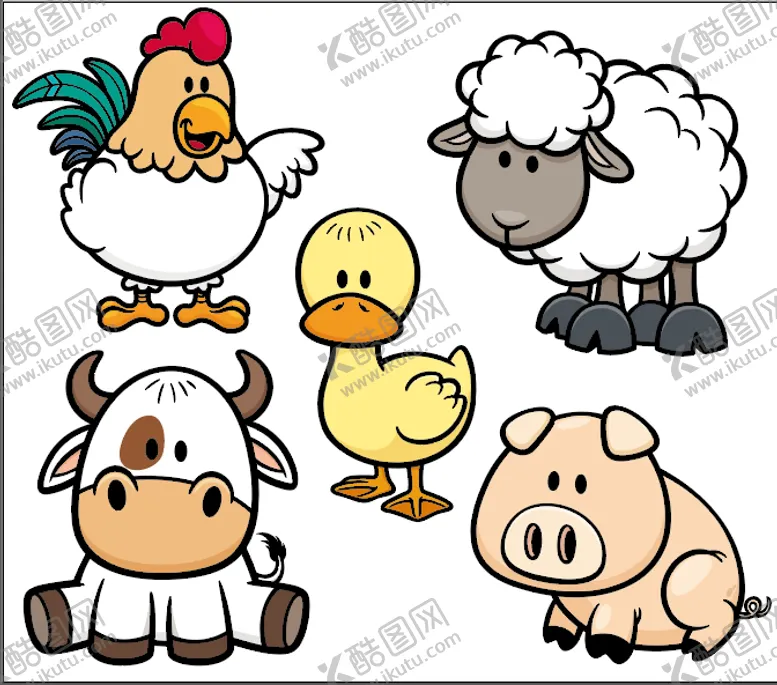 编号：91465512230938086636【酷图网】源文件下载-猪牛羊鸡鸭