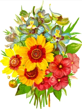 多彩鲜花花束