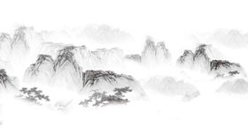 水墨山