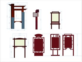 户外立牌 公告栏 造型牌