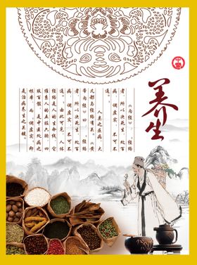 养生文化展板 