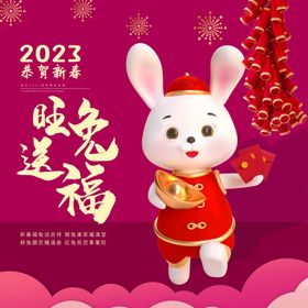 2023兔年新春喜庆海报