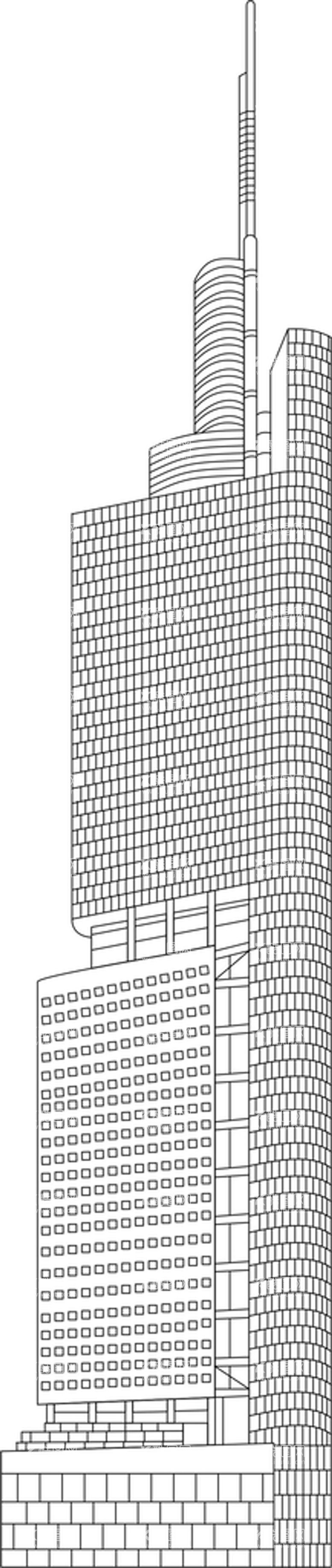 编号：55920811032027245082【酷图网】源文件下载-南京紫峰大厦城市建筑线稿