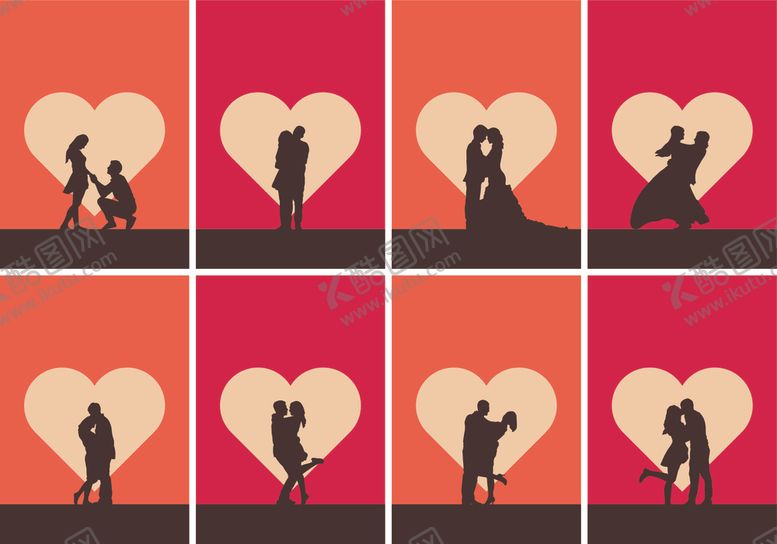 编号：50655303311807486813【酷图网】源文件下载-情侣剪影