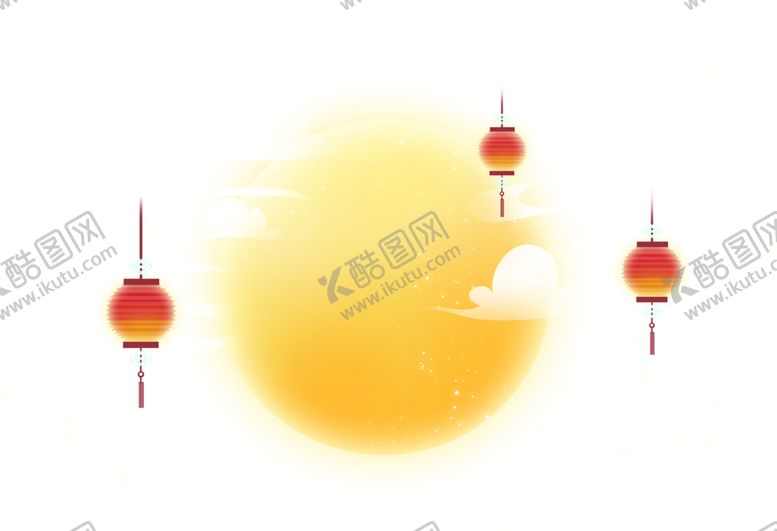 编号：96832306280259317402【酷图网】源文件下载-中秋满月月圆灯笼古风背景素材
