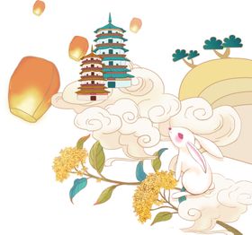 中秋兔子素材