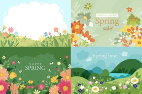 缤纷自然风景插画集