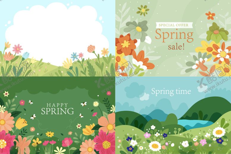 编号：54567704011335012386【酷图网】源文件下载-缤纷自然风景插画集